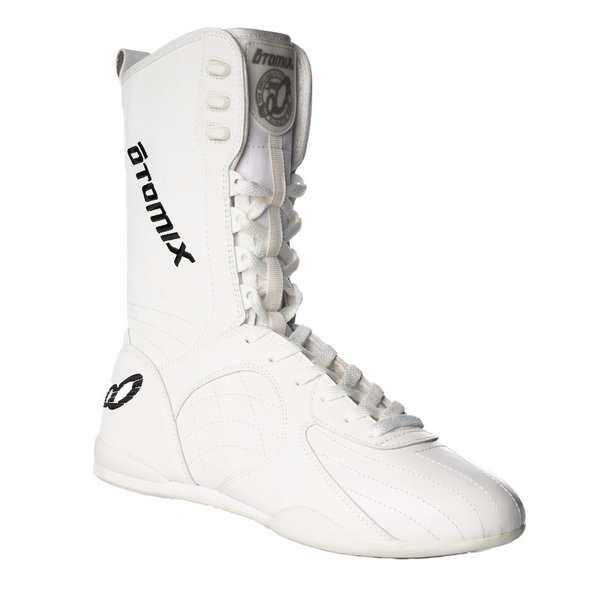 Otomix Leather Super High Top Boxer Unisex bodybuilding boots , fitness shoes- White